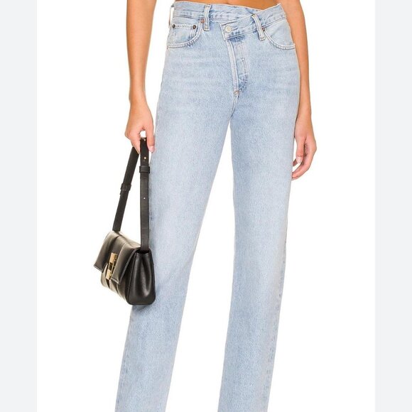 High Rise Straight Leg Blue Denim - Picture 3 of 6